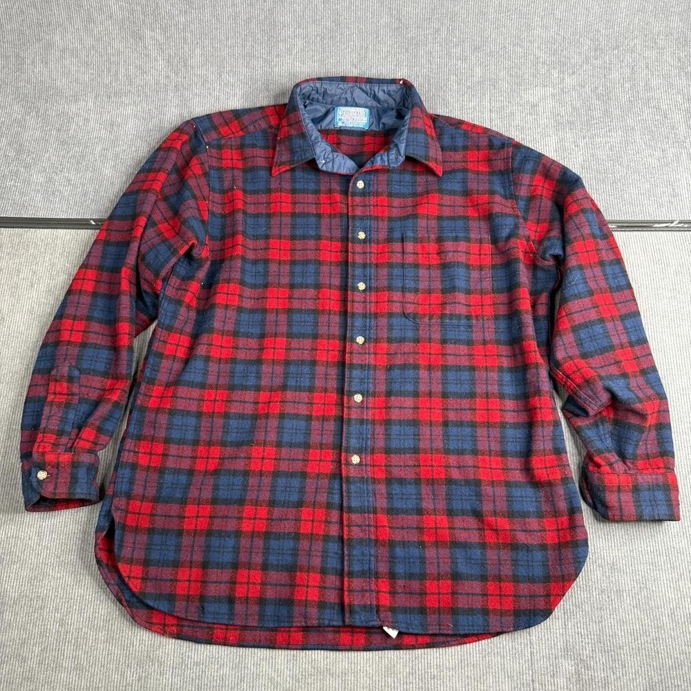 Vintage‎ Pendleton Board Shirt Mens XL Wool Flannel Plaid USA